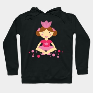 Meditation Lotus Girl Digital Art | Melanie Jensen Illustrations Hoodie